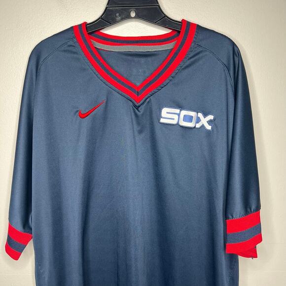 Nike Chicago White Sox Men's 2XL Navy Red Jersey Shirt No Name MLB Baseball - Picture 4 of 8